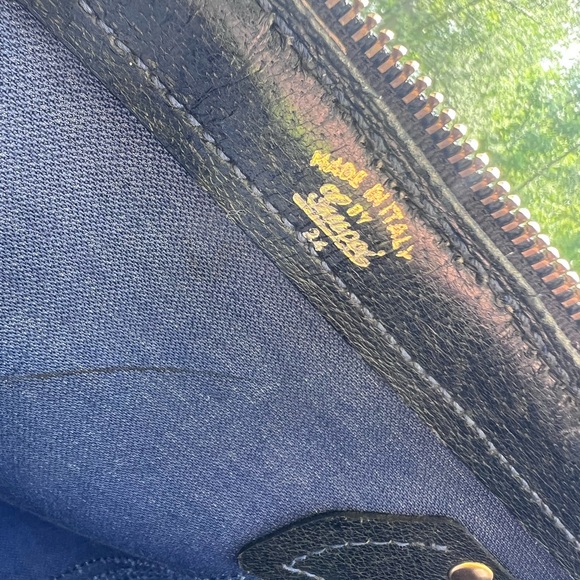 RARE Vintage 1950s/60s GUCCI Doctor Overnight Duffle Bag Web Navy GG Monogram - Picture 7 of 9